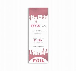 STYLETEK Folia ryflowana długa xl paski kolor różowy