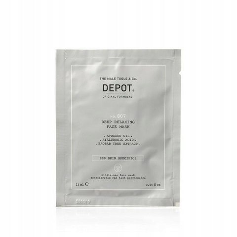 Depot No. 807 deep relaxing face mask, głęboko nawilżająca, kojąca i rewitalizująca maska 13 ml